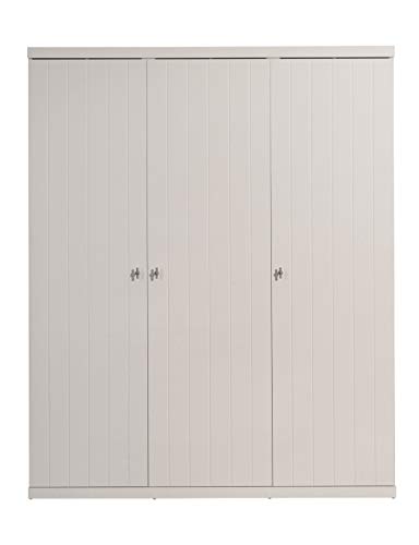 Vipack 'Autobett rokl1314 Robin Schrank mit 3 Türen MDF weiß lackiert 166 x 57 x 204,5 cm