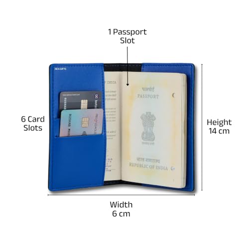 Image of AICA Personalized Name & Charm Passport Cover Holder Combo Giftset for Women (RoyalBlue) | Customized Gifts Birthday Anniversary Wedding Marriage for Woman Women Girl Wife