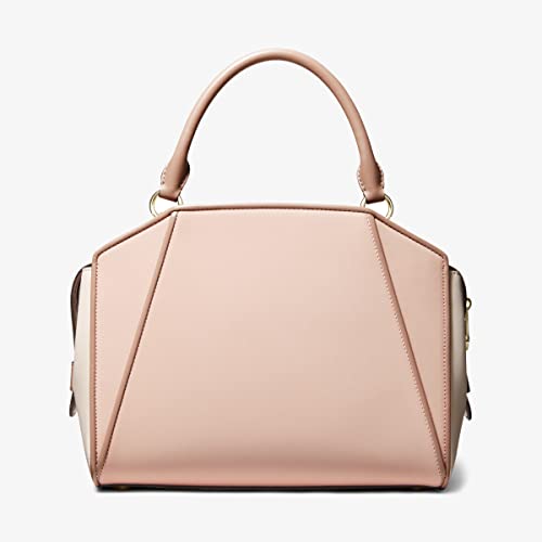 Image of Michael Kors Cleo Medium Satchel Soft Pink /Light Cream /Fawn One Size
