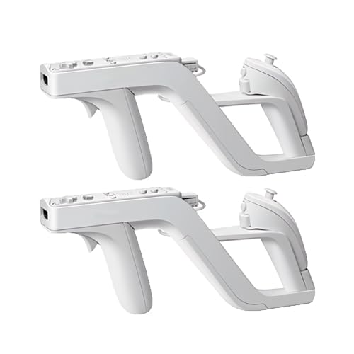 KUJOBUY Zapper Light Gun Attachment Compatible for Nintendo Wii Remote Nunchuk Wireless Links Remote Controller Shoot Games Wii u Zapper Gun Shooting Game Nintendo Hunting Guns for Wii Gamepad