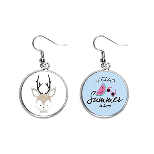 Pendientes de sandía diseño Little Deer minimalista y ligero