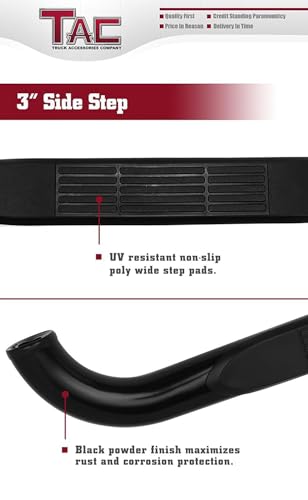 Estribos laterales TAC para Dodge Ram 1500-3500 3" negros miniatura 4