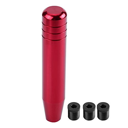 DEWIN Pomo de Cambio de Marchas, Aluminio Pomo de Cambio de Marchas Aleación de Aluminio Universal Perilla de Cambio de Marchas Manual del Coche Palanca de Cambio 18cm (Rojo)