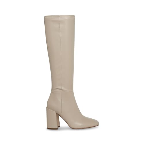 Steve Madden Women's Lizah Knee High Boot, Bone, 9.5
