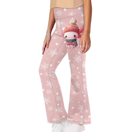 Image of Girls Flare Leggings Cute Bell Bottoms for Teen Girls Wide Leg Sweatpants for 5-14 T