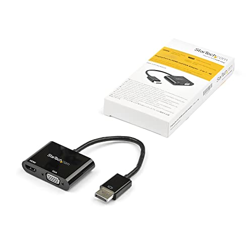 Image of StarTech.com DisplayPort to HDMI VGA Adapter - DP 1.2 HBR2 to HDMI 2.0 (4K 60Hz) or VGA 1080p Converter Dongle - DP to HDMI or VGA Monitor Adapter - Digital Video Display Adapter (DP2VGAHD20)