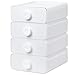 Yorbay 4er Set stapelbar Schubladenbox Büro Organizer Bürobedarf Ablagefächer für Ordnungssystem und Kosmetik, Aufbewahrungsbox mit Schubladen, Einzelgröße 20x21x8cm (L x B x H) , Weiß