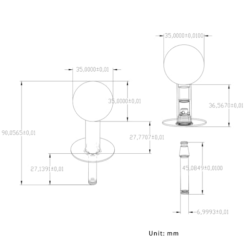Image of Quick Release Shaft Link 2 Colorful Detachable Shaft with Ball Top for Victrix Pro FS Arcade Fight Stick Sanwa Joystick Seimitsu Stick