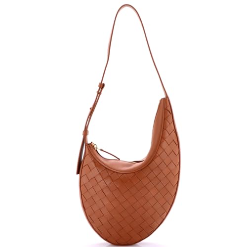 Bottega Veneta, Pre-Loved Drop Shoulder Bag Intrecciato Nappa Small, Brown