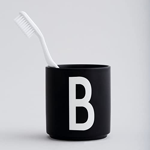 Design Letters Tasse mit Buchstaben M – Schwarzer Kaffeebecher aus Porzellan ohne Henkel, 250 ml… – Ansicht 5