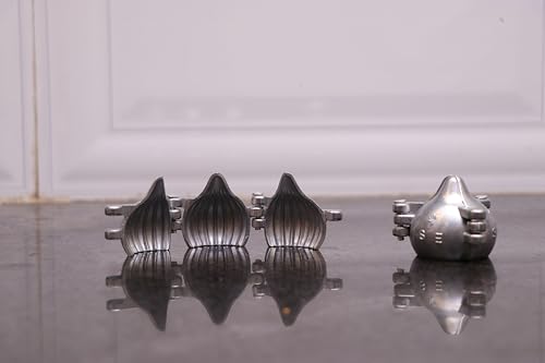 Garden Of Arts Modak Maker Mould Aluminum for Ganpati, Diwali, Dasra, and Other Festival Set Of 2