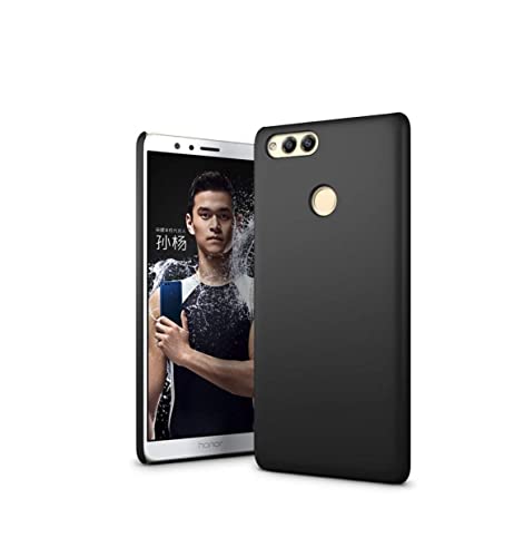Image of Mobile Back Cover Case for Honor 7X (Silicone Case|CameraProtection|Black SC1510)