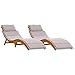 vidaXL Sonnenliege mit Kissen 2 pcs Taupe Massivholz Akazie, Stylische Outdoor-Liege, Moderne Liege, langlebige Sonnenliege, rechteckige Gartenliege für bequemes Entspannen