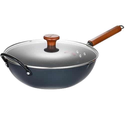 Wok antiadherente con tapa de vidrio y mango desmontable miniatura 1