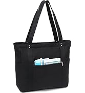 Fammart Large Canvas Tote Bag for Women, Shoulder Handbag with Laptop Compartment for College Wor...