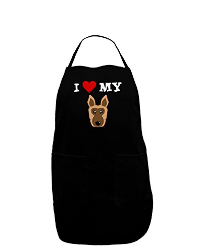 TOOLOUD I Heart My - Cute German Shepherd Dog Dark Adult Apron - Black - One-Size