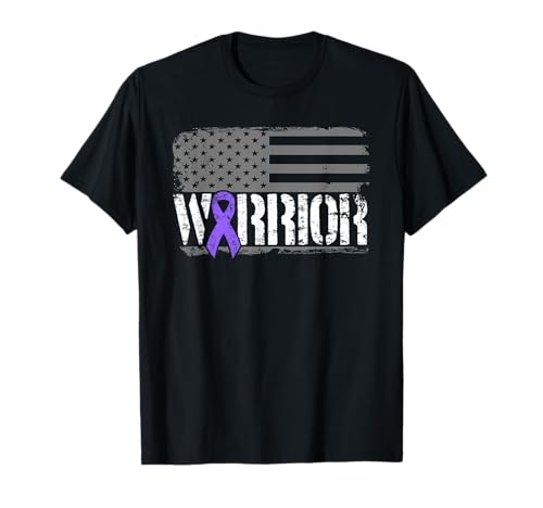 Hodgkins Lymphoma Warrior Awareness - Bandera americana Camiseta