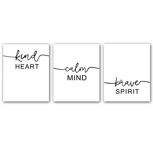 Motivational Words Typography Artwork Quotes and Saying Art Prints，Set of 3 Art posters（8"
