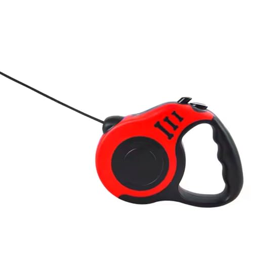 Kit Coleira Guia Retrátil para Cães e Gatos, 3 Metros, 20kg, com Trava de Segurança, Acompanha Tigel