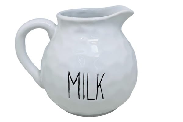 Acense Ceramic Milk Jug, White