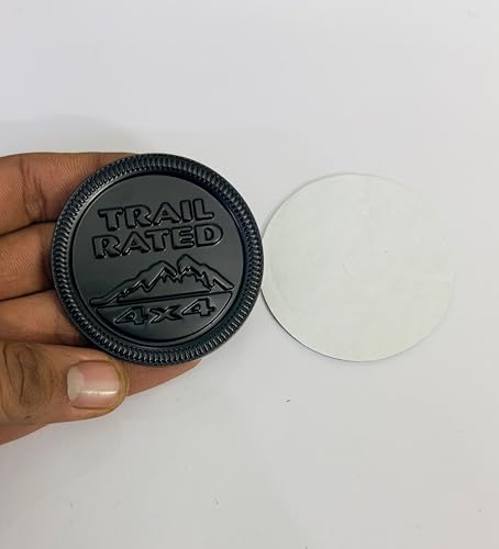 Image of Emblems for Car & Bike Metal Lo.go and Grill Me.tal Lo.go, Auto Accessories for Car Emblem 3D Badge Auto Racing Sport Sticker Grand Tourer Decal. (Trail Rated Full Black Sticker)