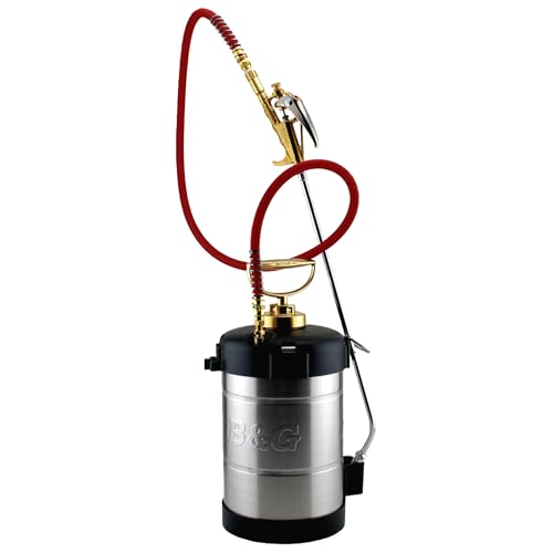 B&G - Primeline 1 Gallon Sprayer (N124-S-18-SS) Stainless Steel Pump 18 Extension & Siphon Tube Extenda-Ban Valve 4-Way Tip