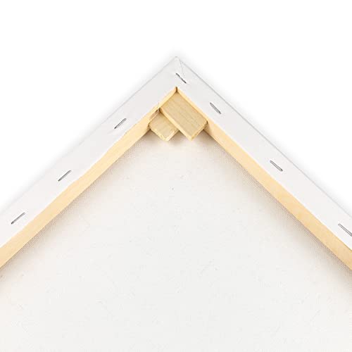 Stylex 28631-P6 Stretcher Frames 24 x 30 cm 100% Cotton Canvas Primed Back Stapled for Oil Acrylic Tempera Paints Gouache Painting Pack of 6 - Image 4
