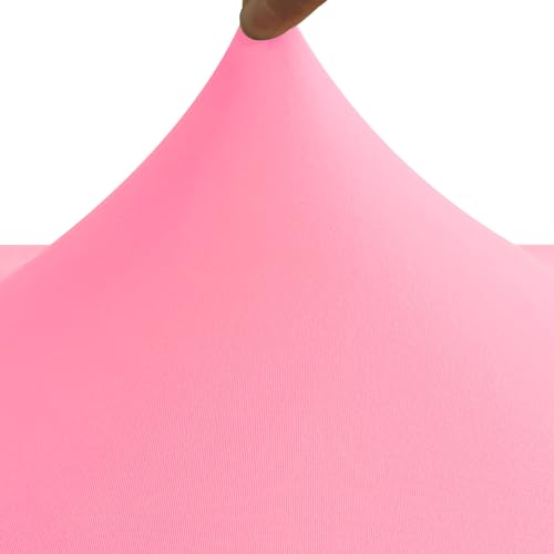 Monibana Cocktail Fitted Spandex Stretch Square Table Covers Caps Elastic Square Tablecloth Pink Table Topper 48x48 Inch by Monibana - Image 4
