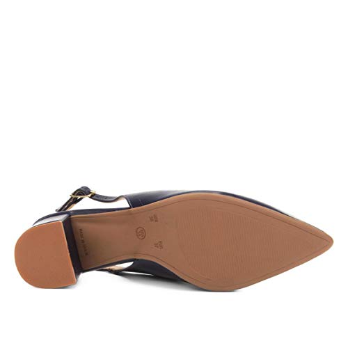 Scarpin Drezzup Chanel Salto Grosso - Marinho - 35