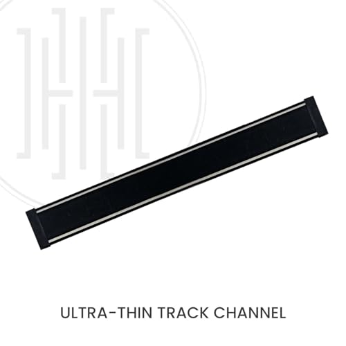 Image of Harold Electricals Copper Ultrathin Magnetic Track Channel for Home and Office Light, Seamless Aesthetic Design (Black Body, 2 Metre)