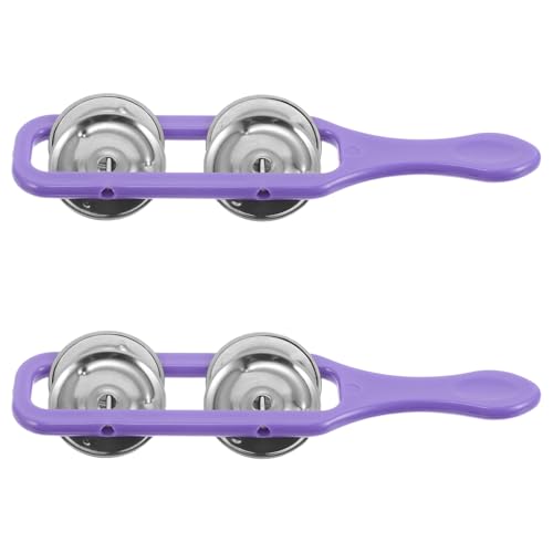 NULYLU キッズタンバリン2個:シンバルタンバリン - 子供用打楽器 - 子供用ハンドヘルドベル - 早期音楽学習と楽しみのために