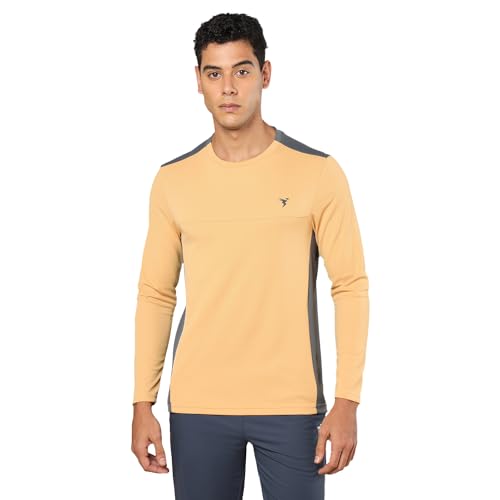 Image of TECHNOSPORT Men Polyester Slim Fit T-Shirt - (P725 P) Pack of 1