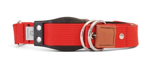 WowWow Professional Hundehalsband mit Leine - rot - Größe L 46-66 cm, 205g leicht, innovatives Halsband mit integrierter Leine - bekannt aus der Höhle der Löwen