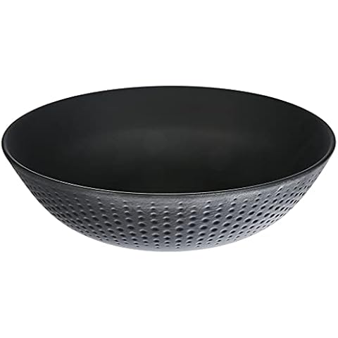 Villeroy und Boch - Manufacture Collier Noir Deko-/Obstschale, formschöne Schale für Obst und Dekoration, Premium Porzellan Cover