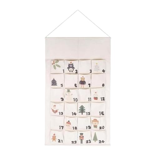 Baoblaze Calendário Do Advento de : Bolsa para Pendurar E Guardar Objetos, com Design Criativo para Decoração de Casa E