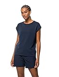 Jack Wolfskin Damen SOMMERWALD T W T-Shirt Shortsleeve, Night Blue, M