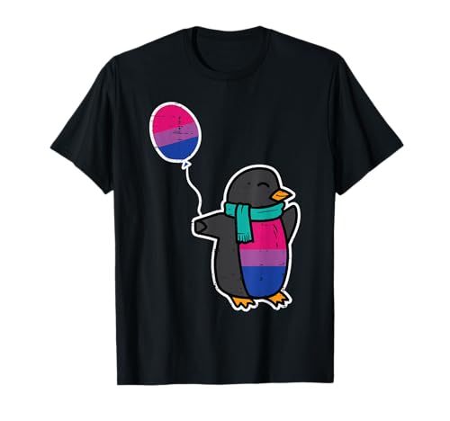 Pinguin Ballon Bisexuell Bi Pride Stuff Flagge LGBTQ Männer Frauen T-Shirt