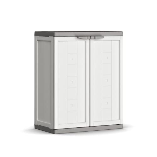 Kis Kunststoffschrank 'Jolly' niedrig, 1 Stück, weiß/grau, 9733000 0447 01
