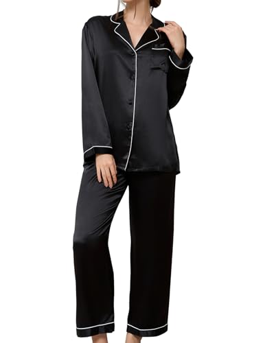 Pyjama en soie femme manches longues ZXLIHS chic pour la maison