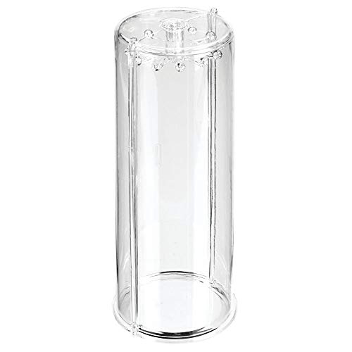 mDesign Spinning Tubular Jewelry Storage Holder, Rotating Organizer - 12 Hooks for Dressing Table, Cosmetic Stations, Dresser, Bathroom Vanity Countertop - Holds Necklaces, Bracelets, 5