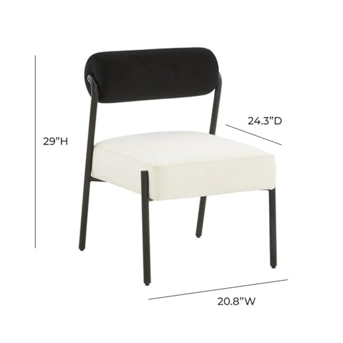 Sillón plegable de terciopelo color negro miniatura 3