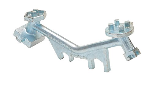 Vestil Bnw-I-W Polished Zinc Cast Steel Drum Bung Nut Wrench With Angled Handles, 12" Length #TOP1