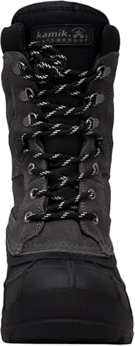 Kamik Men's Nation Plus Snow Boot, Charcoal, 10 W US2