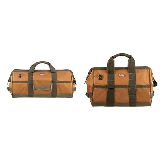 Tool Bag,Longboy,16 Pocket,24X10X10 and Bucket Boss Gatemouth 16 Tool Bag in Brown, 60016, 15 liters(Brown)