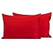 FLXXIE 2 Pack Microfiber Toddler Pillowcases, Envelope Closure, Ultra Soft and Premium Quality, 13"x18" (Red, Toddler)