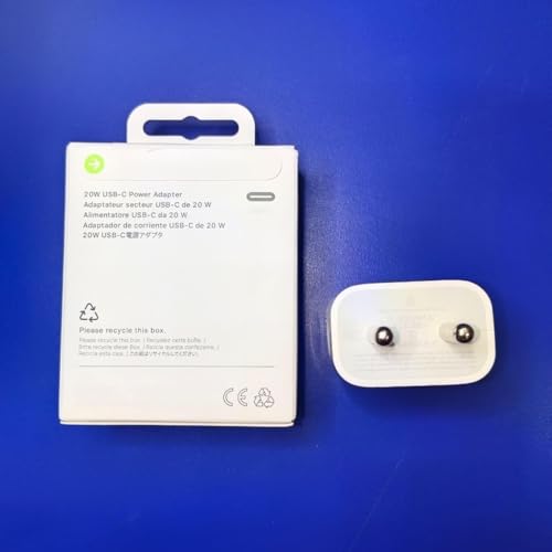 Image of USB-C 20W Power Adapter, Fast Charging, White, Compatible with Apple Devices