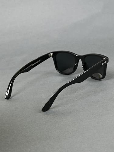Image of GYNK Unisex Wayfarer Sunglasses UV400 Protection Anti Glare Toughened Glass Lens Classic Stylish Frame Lightweight Durable Eyewear for Driving Outdoor Fashion Use