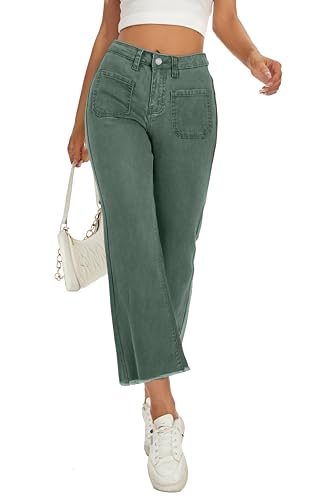 Denim Women Cropped Trousers Jeans Pants Leg Jeans High Rise Pants Stretchy with Pockets2