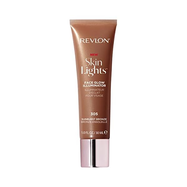 Liquid Bronzer by Revlon, Skinlights Face Makeup, Face Glow Illuminator, Sunburst Bronze, 1 Fl Oz