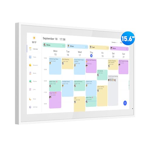Digital Calendar, 15.6 Inch Wall Planner Electronic Calendar & Chore Chart, Smart Touchscreen...